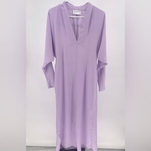 ASOS DESIGN Curve plunge neck batwing midi dress in lilac (New)